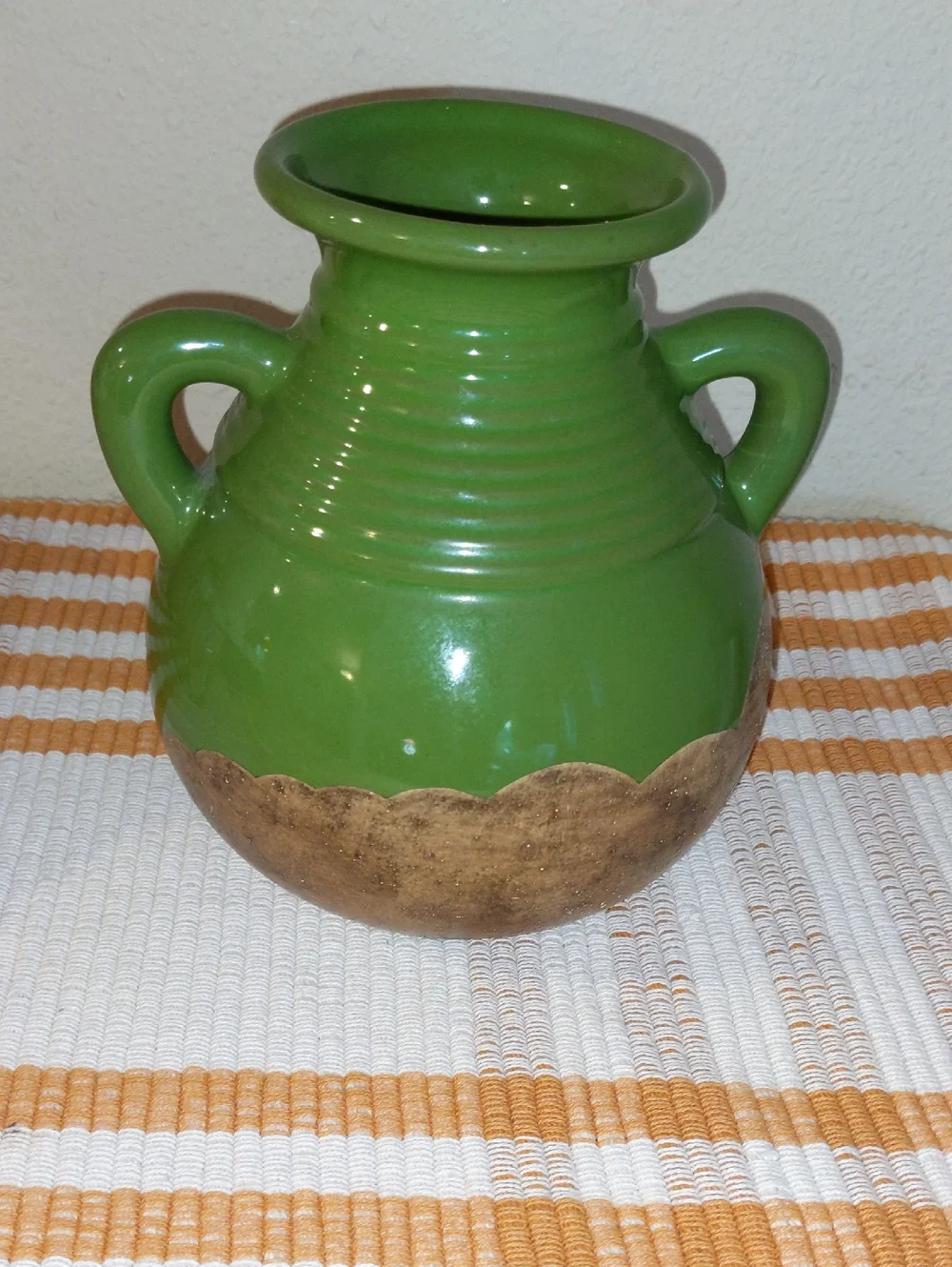 Southern Living At Home Small Tuscan Verona Green Olive Jar Vase Urn Pottery